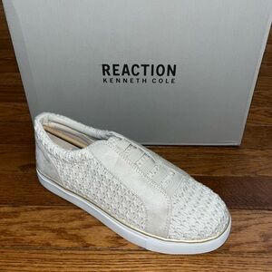 Kenneth Cole Reaction Bonnie Slip On Sneaker Natural Weave Women’s Size 6.5